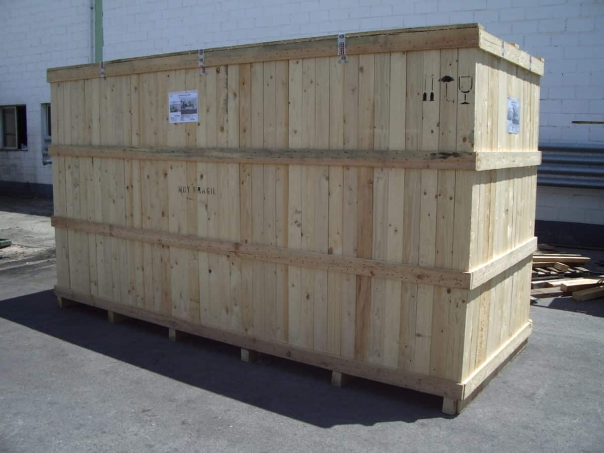embalaje contenedores de madera